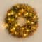 18in. Pre-Lit Autumn Boxwood Artificial Fall Wreath with 25 Warm White LED Lights